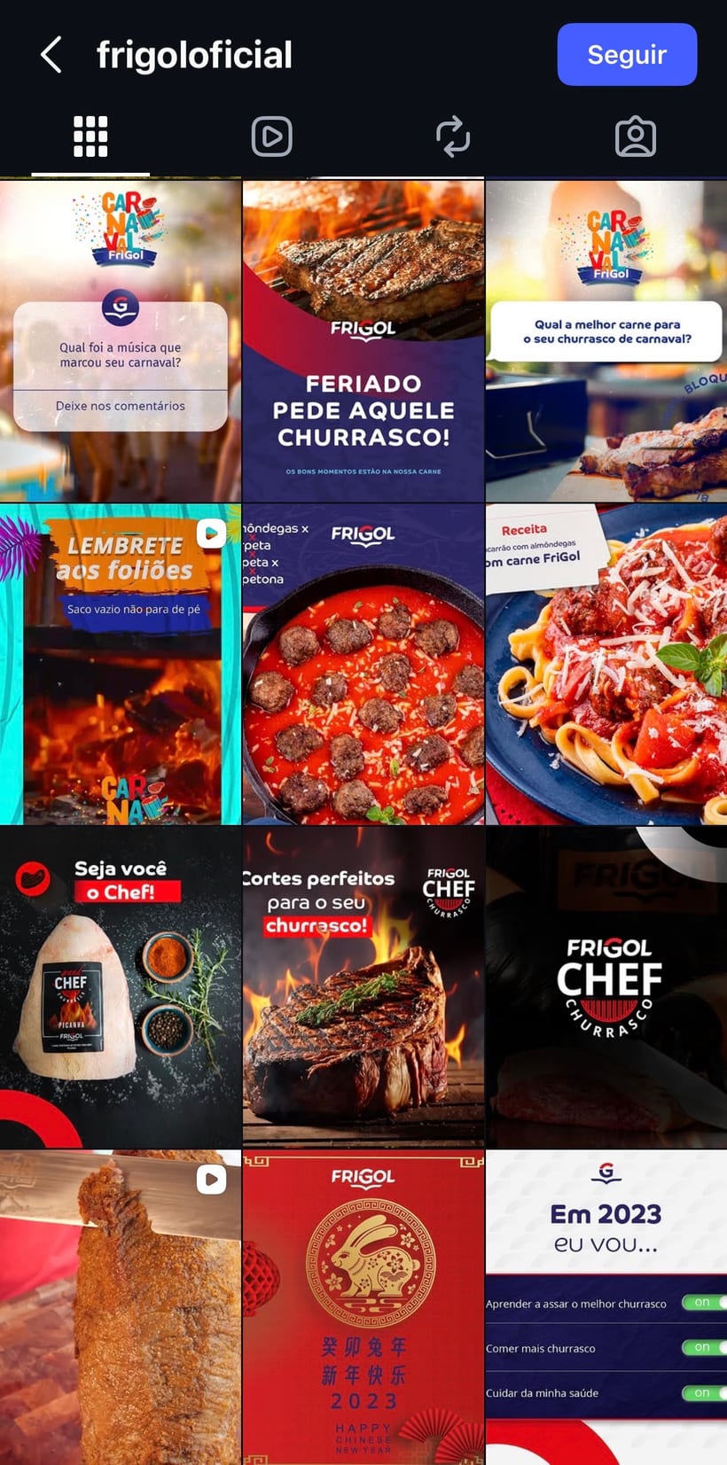Frigol social media content